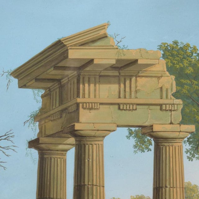 Italian Landscape, Gouache on Paper For Sale - Image 5 of 10