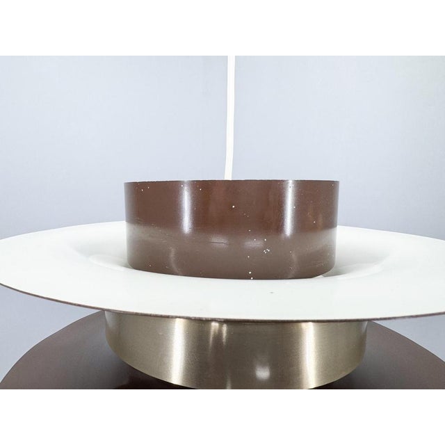 Space Age German Pendant Light in Metal, 1970s For Sale - Image 9 of 13