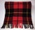 1960s Red Plaid Wool Blanket For Sale - Image 5 of 5