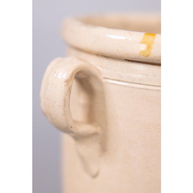 Ceramic Antique 19th Century Italian Yellow Drip Confit Pot For Sale - Image 7 of 9