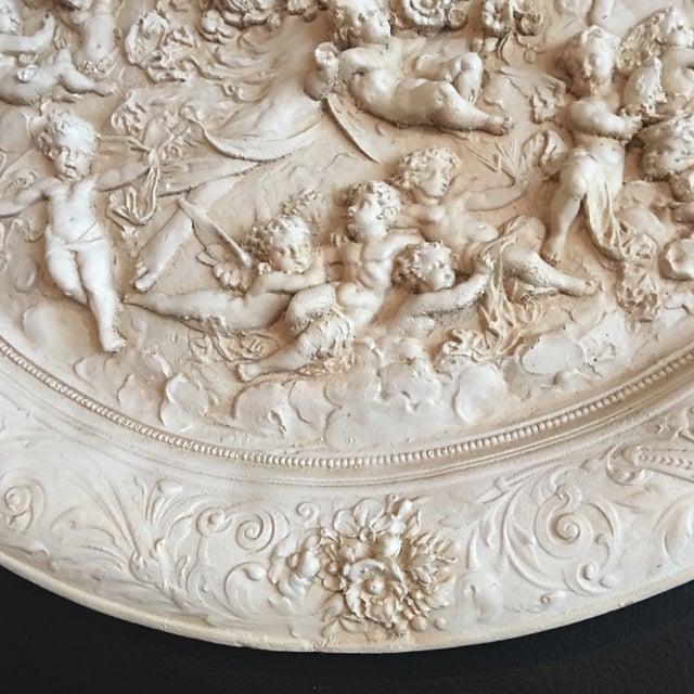 Antique French Plaster Cherubs Wall Plaque Chairish