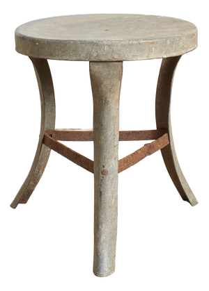 Antique Galvanised Milking Stool