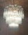 Glass Three-Tier Murano Glass Tube Chandelier in Blue Glasses For Sale - Image 7 of 10