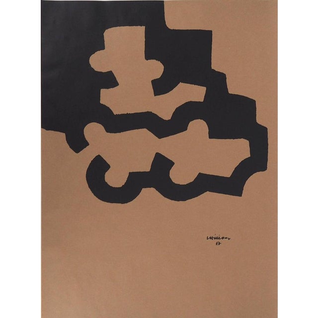 Modern Abstraction Noire Poster after Eduardo Chillida For Sale - Image 3 of 8