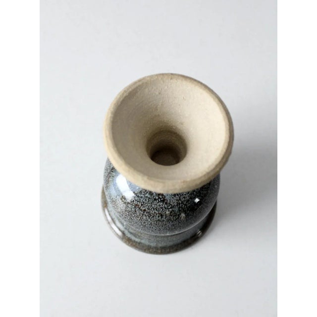 Blue Vintage Studio Pottery Cup For Sale - Image 8 of 8