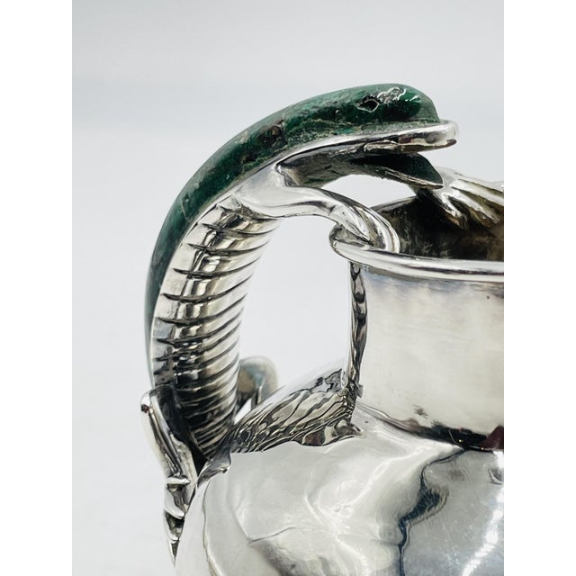 1980s Malachite Lizard Creamer & Sugar Set by Emilia Castillo for Los Castillo, Mexico For Sale - Image 15 of 18