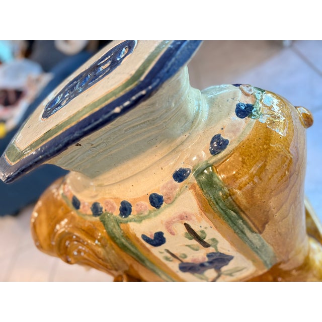 Extra Large Vintage Chinese Elephant Garden Stool or Accent Table For Sale - Image 15 of 15