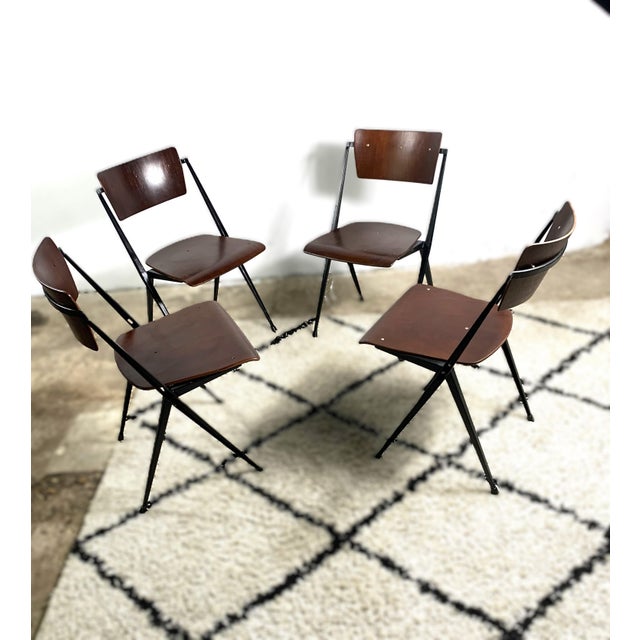 Pyramide Chairs by Wim Rietveld, Set of 4 For Sale - Image 9 of 16