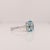 2020s 1.4Ct Aquamarine and Pear Diamond Accents in Solid 14k White Gold, Size 6.75 For Sale - Image 5 of 8