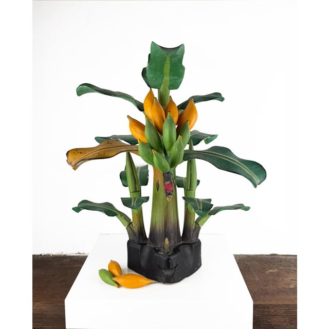 Mid-Century Hand-Carved Wooden Banana Tree Sculpture, South America, 1950s For Sale - Image 18 of 18