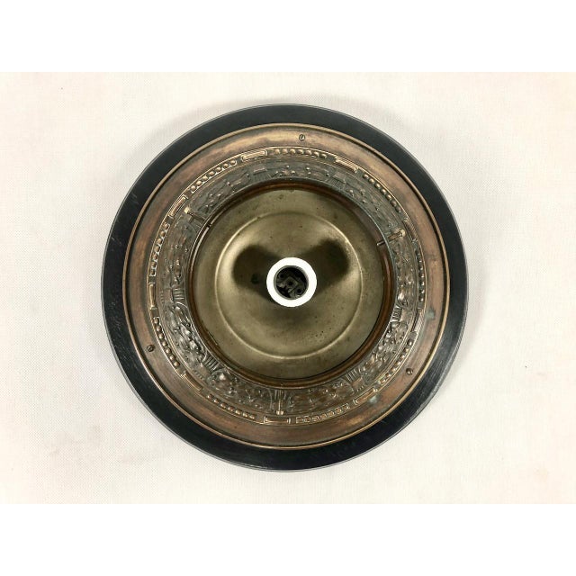 Art Nouveau Brass & Crystal Glass Ceiling Lamp, 1910s For Sale - Image 9 of 15