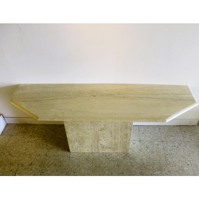 Large Travertine Console Table, Italy, 1970s For Sale - Image 9 of 11