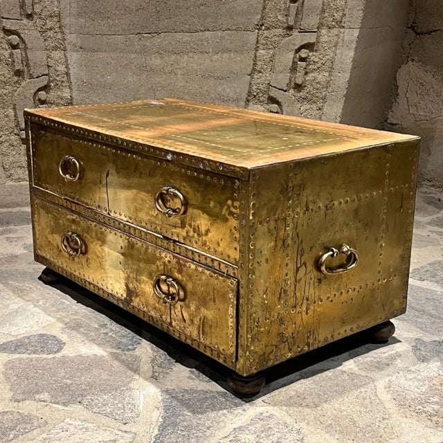 1970s Brass Chest of Drawers by Sarried Ltd, Mid-Century Modern, Spain For Sale - Image 12 of 12