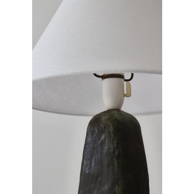 1950s Scandinavian Modern Stoneware Table Lamp by Eigil Hinrichsen, Denmark, 1950s For Sale - Image 5 of 15