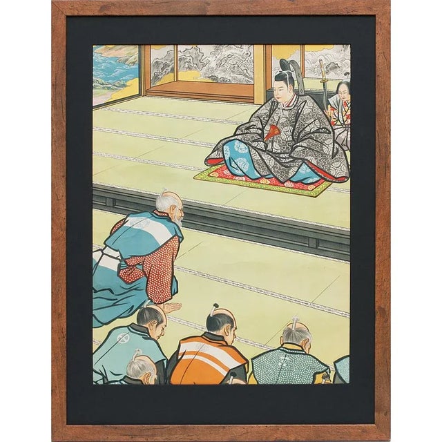 Printmaking Materials Pre-1945 "Lemitsu Tokugawa" Japanese History Poster For Sale - Image 7 of 9