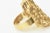 1960s Vintage 18k Gold Italian Sculptural Bamboo Design Elongated Ring, Size 6.5 For Sale - Image 5 of 12