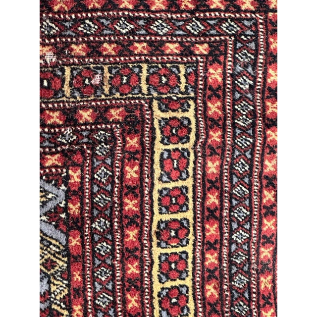 Black Vintage Pakistani Distressed Rug, 1970s For Sale - Image 8 of 18