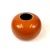 This beautiful porcelain ginger jar is a deep orange color. There is a faded gold gild design perhaps of flowers and...