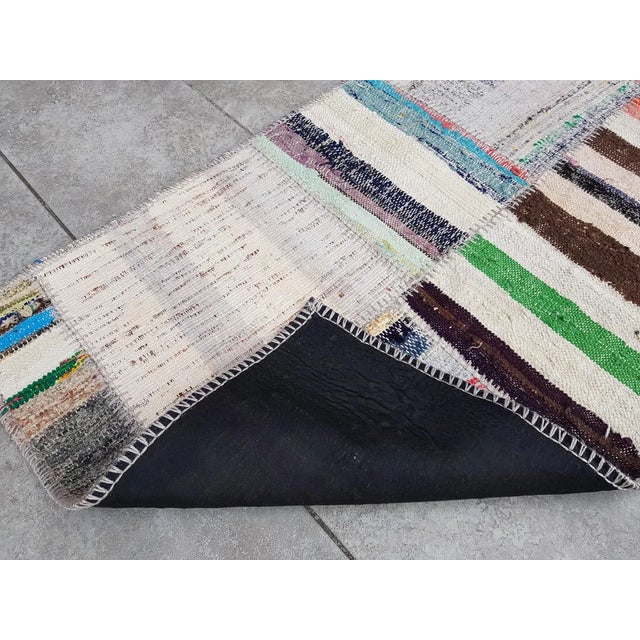 Natural Vintage Turkish Runner Rug For Sale - Image 9 of 10