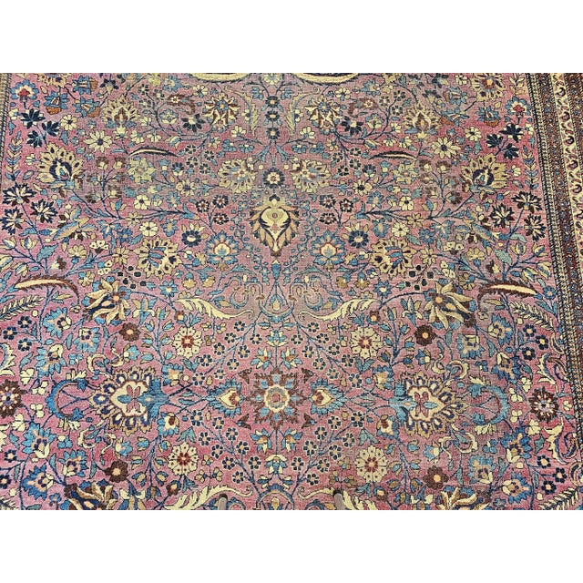 19th Century Oversized Persian Khorassan Rug, Hand-Knotted Wool, Allover Pattern, Purple & Blue, 11’ X 20’ For Sale In Chicago - Image 6 of 12