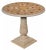 Round Table in Cream Marble with Carved Wooden Base by Gueridon Scagliola for Cupioli Living For Sale - Image 6 of 6