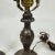 Petite Art Nouveau Style Bronze Finish Table Lamps- A Pair For Sale - Image 9 of 12