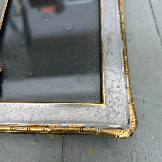 1970’s Original Rustic Brass and Steel Small Frame For Sale - Image 4 of 5