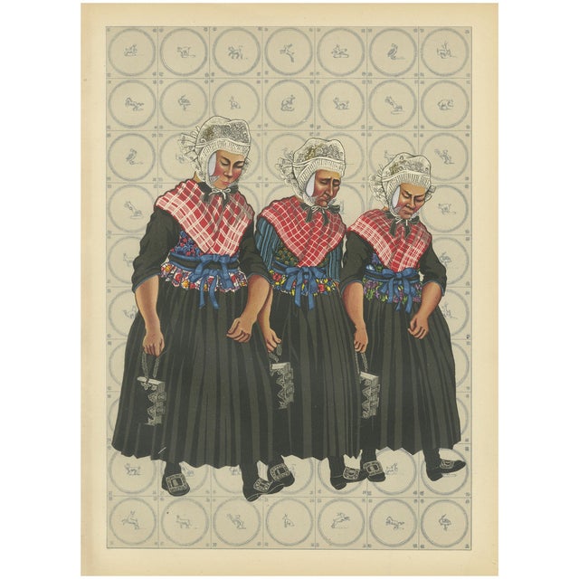 Traditional Dutch Costume Print, Staphorst and Rouveen, 1932, Print For Sale