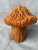 Sweet mid century unlit large mushroom candle sculpture. Heavily textured cap with many crevices attached to a wide chunky...