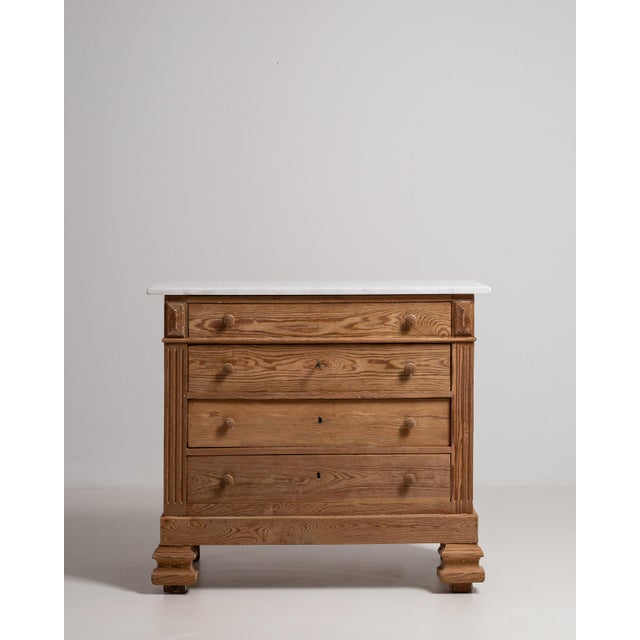 19th Century Provincial Chest Of Drawers With Marble Top For Sale - Image 14 of 18
