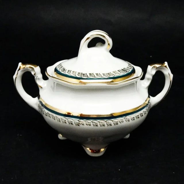 White Rococo Sugar Bowl from Karolina, Poland, 1960s For Sale - Image 8 of 11