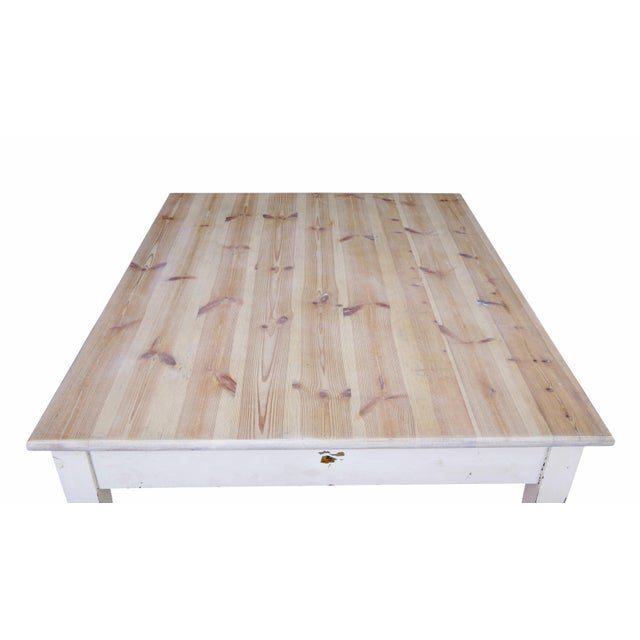 Large Swedish Painted Pine Kitchen Table, 19th Century For Sale - Image 4 of 10