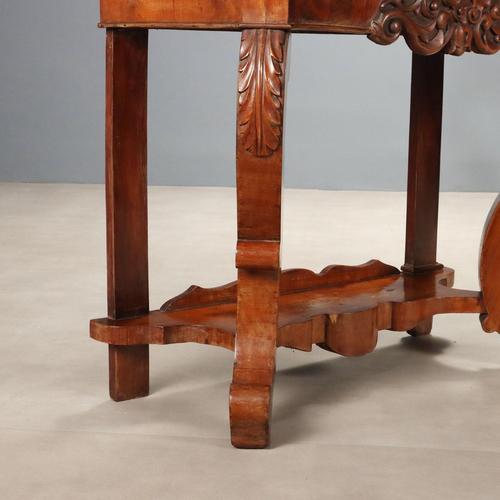 Wood Louis Philippe Mahogany Console Tables, Set of 2 For Sale - Image 7 of 11