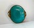 1930s Art Deco Ceramic Dish in Turquoise Green Glaze & Brass from Christian Jensen, 1930s For Sale - Image 5 of 9