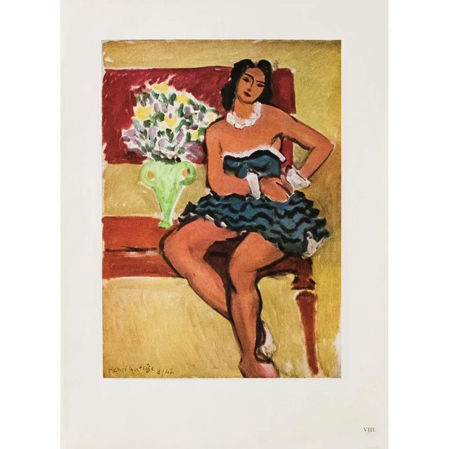 Paper 1946 After Henri Matisse, "The Dancer in the Blue Dress" First Edition Parisian Period Lithograph For Sale - Image 7 of 8