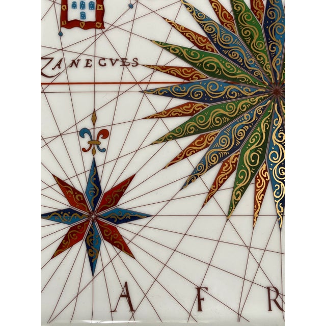 1990s Vintage Vista Alegre Africa Porcelain Tray - Made in Portugal For Sale - Image 5 of 10