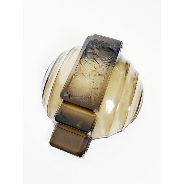 Art Deco Sculpted Glass Catchall, France, 1940s For Sale - Image 6 of 15