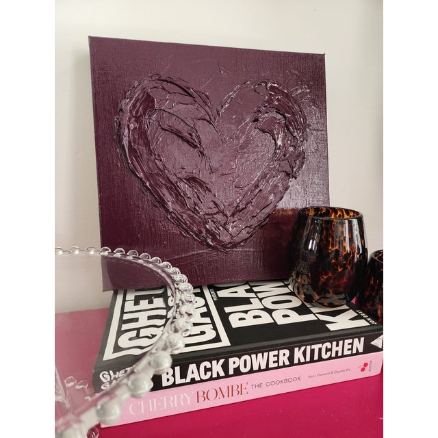 Textured Abstract Heart Painting For Sale - Image 10 of 11