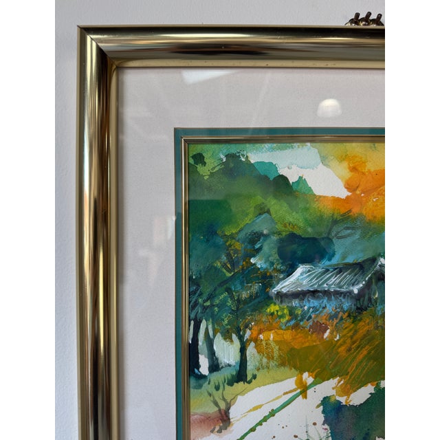 1970s Jonas Gerard (1941 - 2020) Still Life Impressionist Watercolor & Oil Painting - Framed For Sale - Image 5 of 12