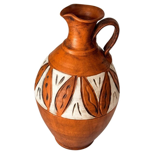 Hand-Painted French Ceramic Jug For Sale - Image 11 of 11