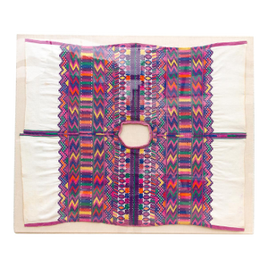 Monumental Framed Antique Hand-Woven Huipil Art
