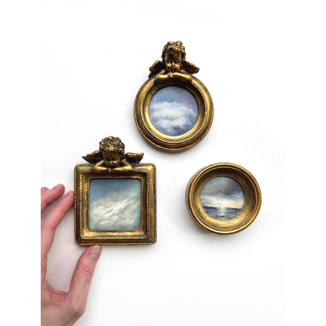 Original Painting Wall Decor Small Framed Wall Art by Valeriya Serova - Set of 3 For Sale - Image 14 of 14