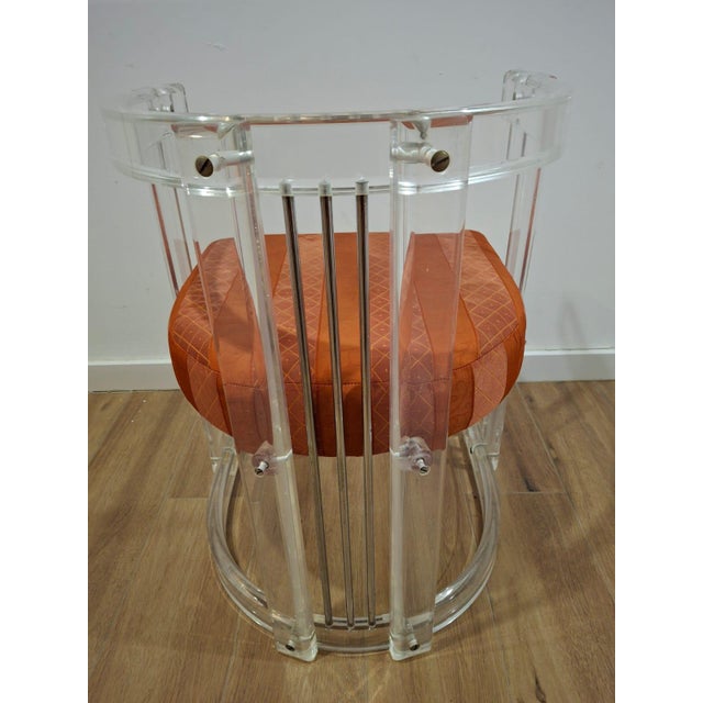 Vintage Acrylic and Chrome Chairs, Italy, 1970s, Set of 6 For Sale - Image 12 of 18