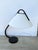 Stylish Currey & Co Frey Black Desk Lamp. Black arched body, white tapered shade. Original Retail $800. Showroom Floor...