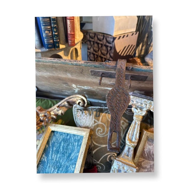 Mid 19th Century Antique Wood Painted Swedish Dome Top Trunk 19 Century For Sale - Image 5 of 5