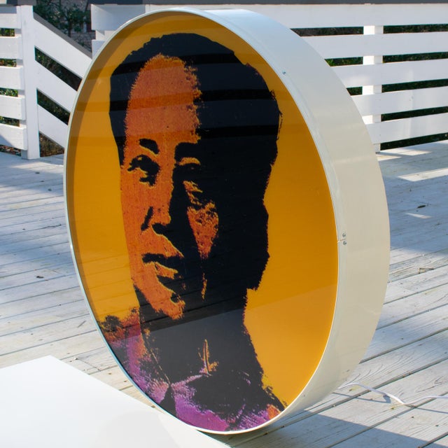 Lightbox Acrylic Print, Mao Tse Tung Silkscreen, Circa 1970 After Andy Warhol For Sale - Image 9 of 18
