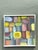 This striking original oil on board captures the vibrant yet serene essence of Mid-Century Modern abstraction. The...