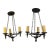 Early 20th Century A Pair of San Pettrini Cast Iron Chandeliers in Oil Rubbed Bronze Finish. For Sale