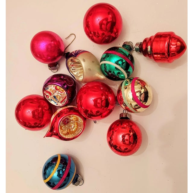 Mid 20th Century Boxed Set of Vintage Blown Glass Ornaments- Set of 12 For Sale - Image 5 of 5
