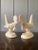 Pair of Early 20th Century Japanese White Glazed Rooster Figures For Sale - Image 4 of 6